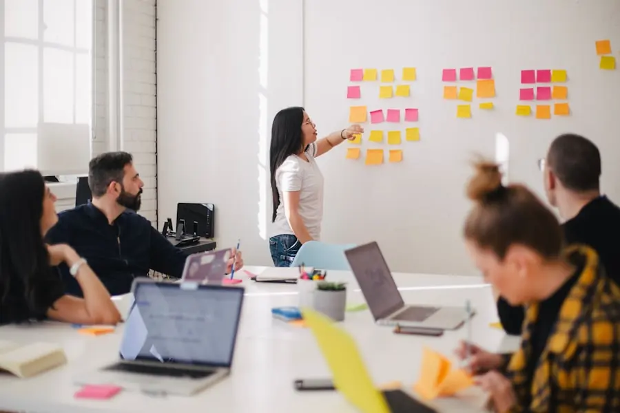 A growth team working through a strategy session