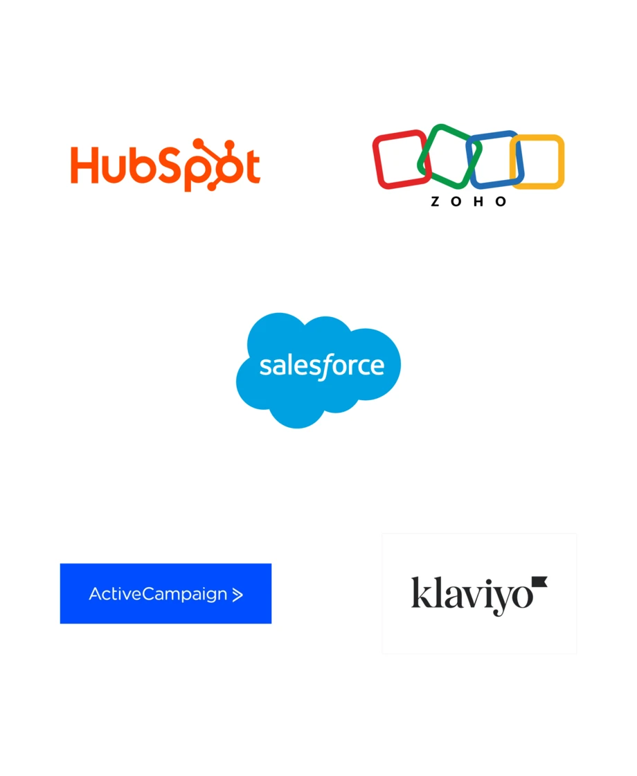 CRM & Customer Data tools we work with