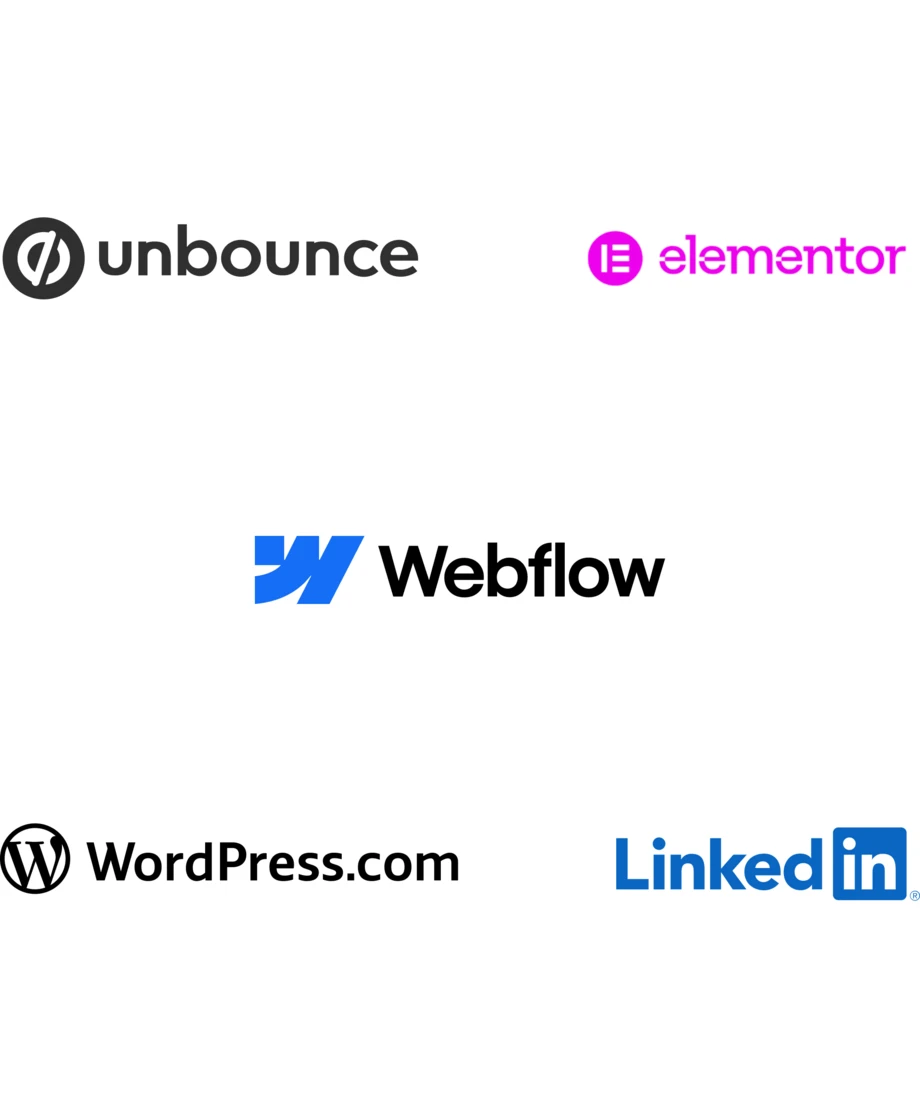 Website & Landing Pages tools we work with