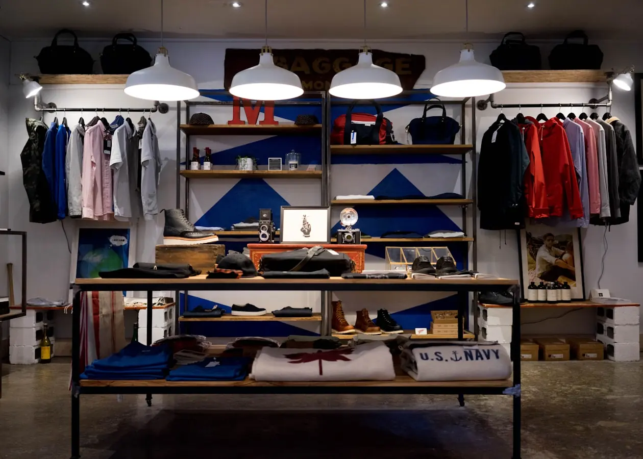 A retail store interior stocked with merchandise